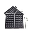 Krampouz Brussels Waffle Cast Iron Plate Kit 4x6